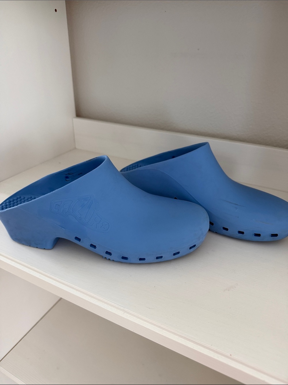 Sky Blue Slip-On Women's Clogs with Supportive Footbed